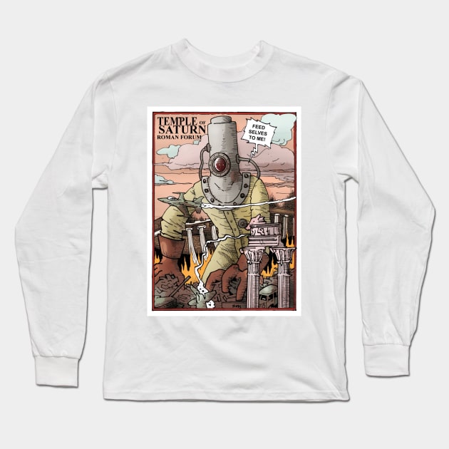 Temple Of Saturn Long Sleeve T-Shirt by Froobius